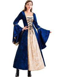 Платье средневековой дамы (синее)