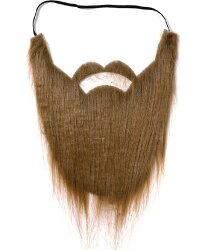 Борода на резинке коричневая