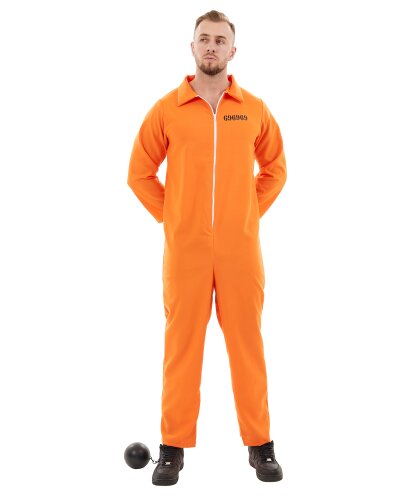 Карнавальный костюм Оранжевая роба заключенного: комбинезон (Россия)