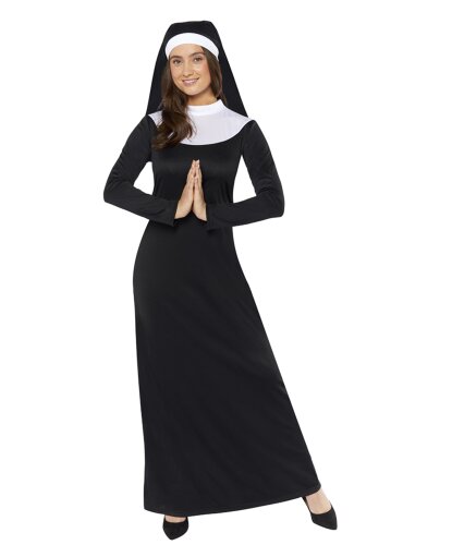 Взрослый костюм Монахиня: платье, головной убор (Германия)