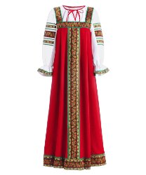 Русский народный костюм "Анна" красный