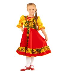 Детский русский народный костюм "Хохлома"