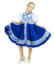 Детский русский народный костюм "Гжель"