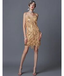 Золотое платье в стиле 20-30 годов
