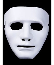 Белая японская маска "Кабуки"