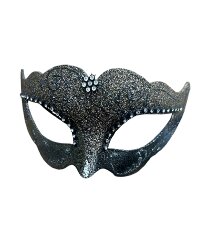 Венецианская маска с золотым напылением и стразами