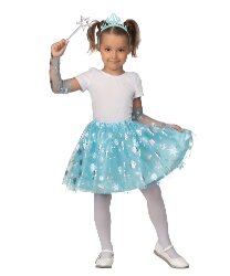 Карнавальный набор "Принцесса-снежинка" (бирюзовый)