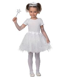 Карнавальный набор "Принцесса-снежинка" (белый)