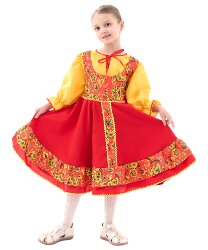 Детский русский народный костюм "Хохлома"