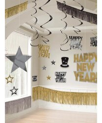 Набор подвесных декораций  "С Новым годом" Фольга 28 штук