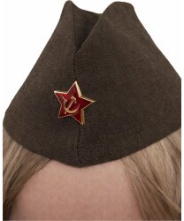 Пилотка детская с металлической звездой хаки