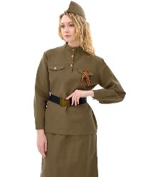 Женский военный костюм хаки