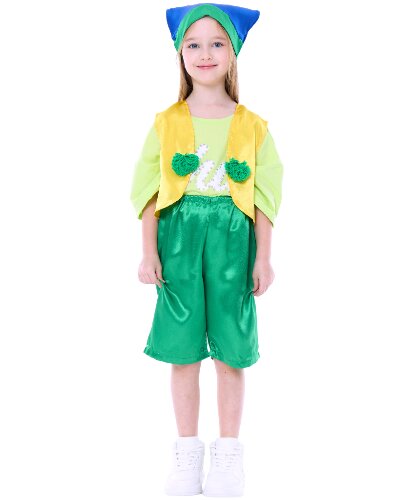 Детский карнавальный костюм Гномик Тоша: жилет, шорты, шапка (Россия)