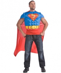 Футболка с мускулами и плащем "Superman"