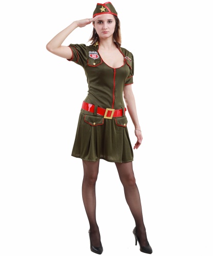 Женский военный костюм: платье, пилотка, пояс (Германия)