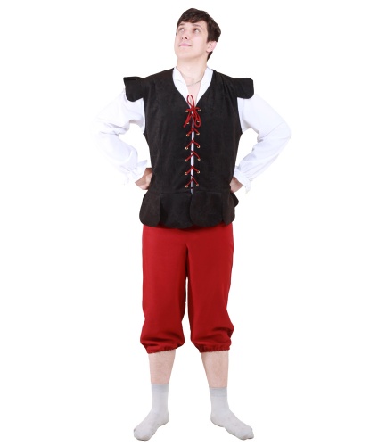 Мужской баварский костюм: рубашка, жилет, брюки, головной убор (Германия)