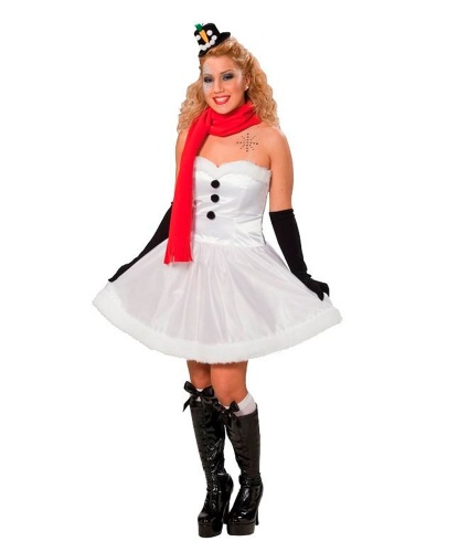 Костюм (платье) снеговика женский: платье, шарф (Германия)