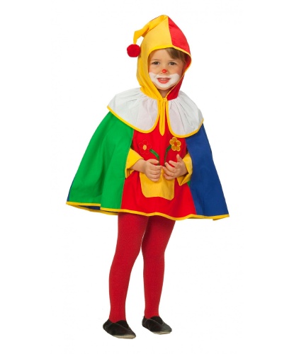 Костюм маленького клоуна: накидка с капюшоном и вырезом для рук (Германия)