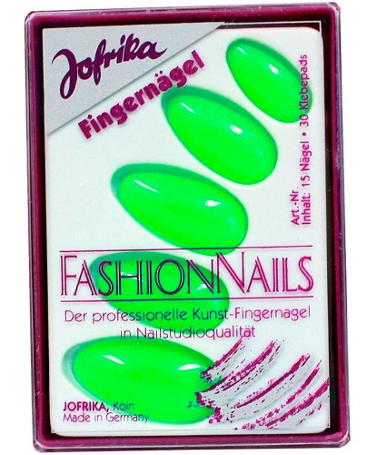 Зеленые накладные ногти: 15 ногтей (Германия)