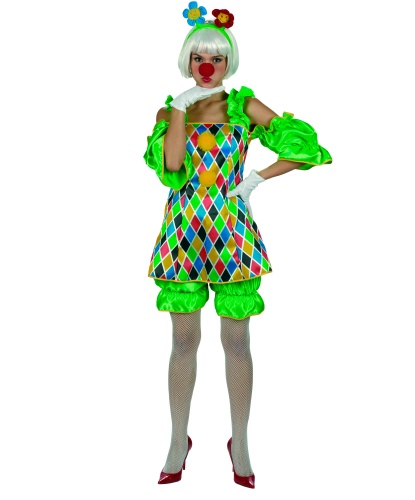 Женский костюм клоуна: платье, бриджы (Германия)