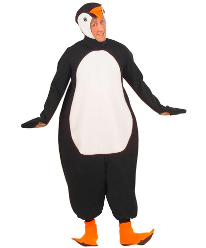 Взрослый костюм Пингвин: капюшон с маской, комбинезон, накладки на обувь (Италия)