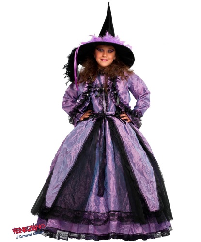 Детский костюм колдуньи: болеро, колпак, платье (Италия)