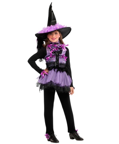 Детский костюм ведьмочки: жилетка, колпак, комбинезон, юбка (Италия)