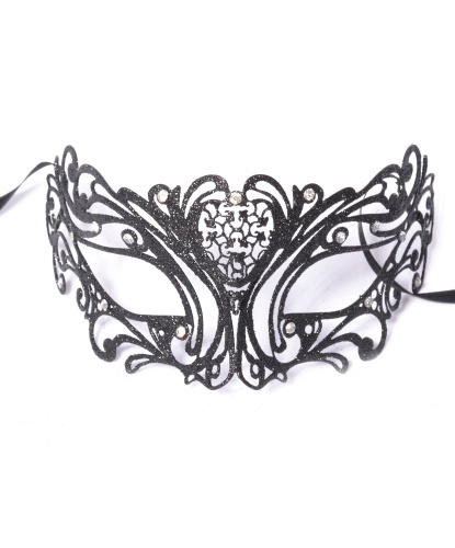 Черная маска с блестками Maschile, металл, блестки (Италия)