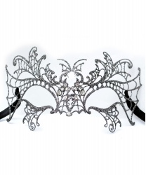 Венецианская маска Farfalla с серебряными блестками