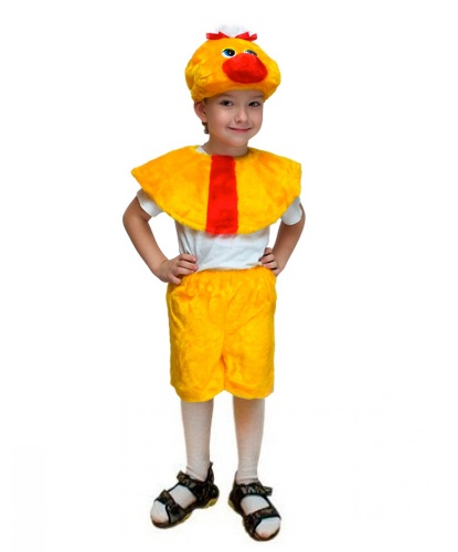 Детский костюм Цыплёнок: головной убор, накидка, бриджи (Россия)