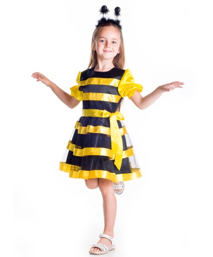 Детский костюм пчелки: платье, рожки на ободе (Украина)