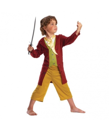 Детский костюм Бильбо Бэггинса: Кофта, брюки, меч, кольцо (Германия)