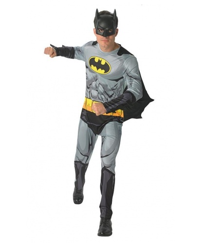 Костюм Бэтмена (Batman): комбинезон, пластиковая полумаска, накидка (Германия)