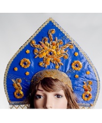 Кокошник синий