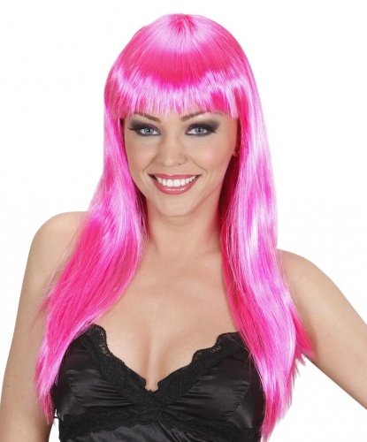 Ярко-розовый парик: розовый (Италия)