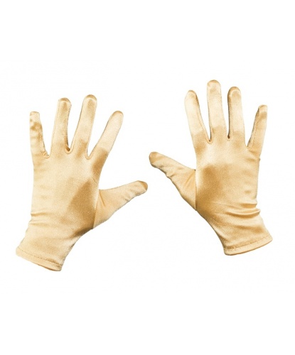 Короткие сатиновые перчатки (золотые) (Германия)