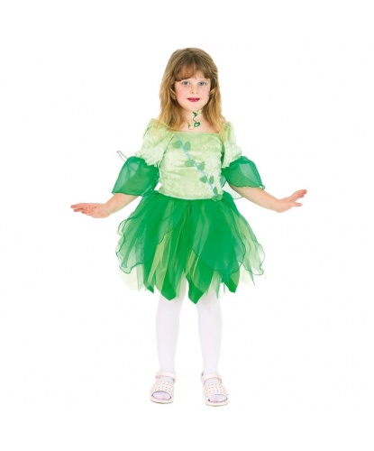 Детский костюм зеленой феи: платье, крылья (Германия)