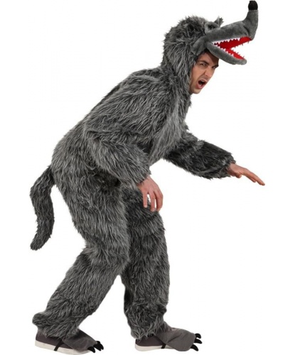 Взрослый костюм волка: комбинезон с капюшоном (Германия)