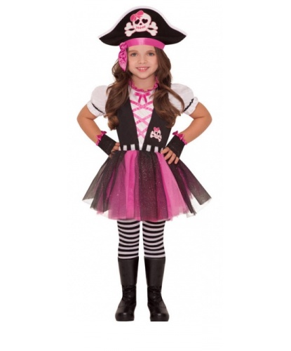 Детский костюм пиратки : платье, шляпа, леггинсы, митенки (Германия)