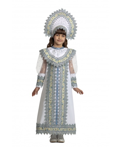Серебряная снегурочка: платье, оплечье, кокошник (Россия)