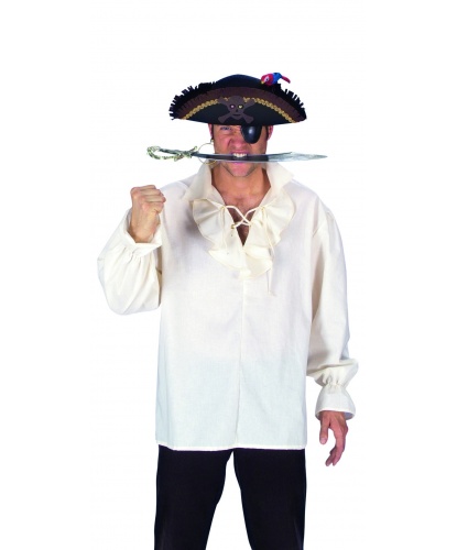 Белая пиратская рубаха оборкой: рубашка (Германия)