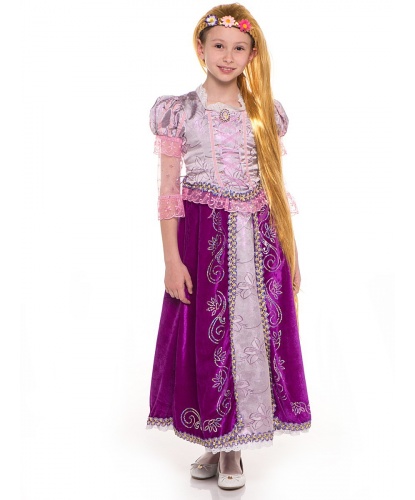 Карнавальный костюм Принцесса Рапунцель: платье, брошь (Россия)
