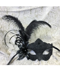Карнавальная маска Macrame c перьями