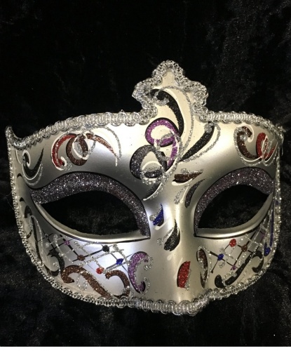 Серебряная маска Dolce c серыми блестками на веках, блестки, пластик (Италия)