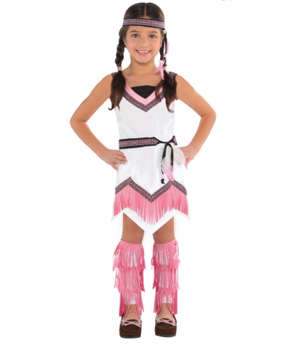 Костюм маленькой индианки: платье, повязка на голову, накладки на ноги (Германия)