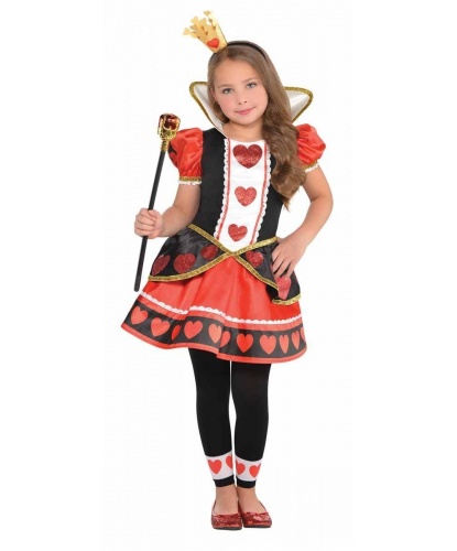 Детский костюм Червонной Королевы: платье, леггинсы, ободок с короной (Германия)