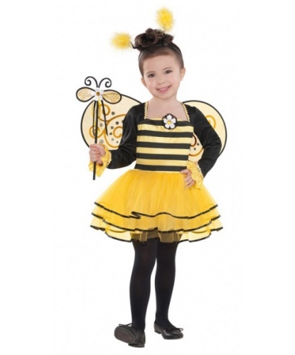 Костюм маленькой пчелки: платье, крылья, ободок, палочка (Германия)