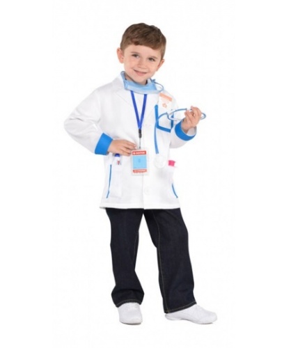 Детский костюм врача: пиджак, стетоскоп, маска, термометр,бейдж (Германия)
