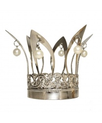 Серебряная корона с жемчужинами
