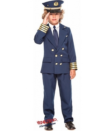 Детский костюм пилота: фуражка, пиджак, рубашка, брюки (Италия)